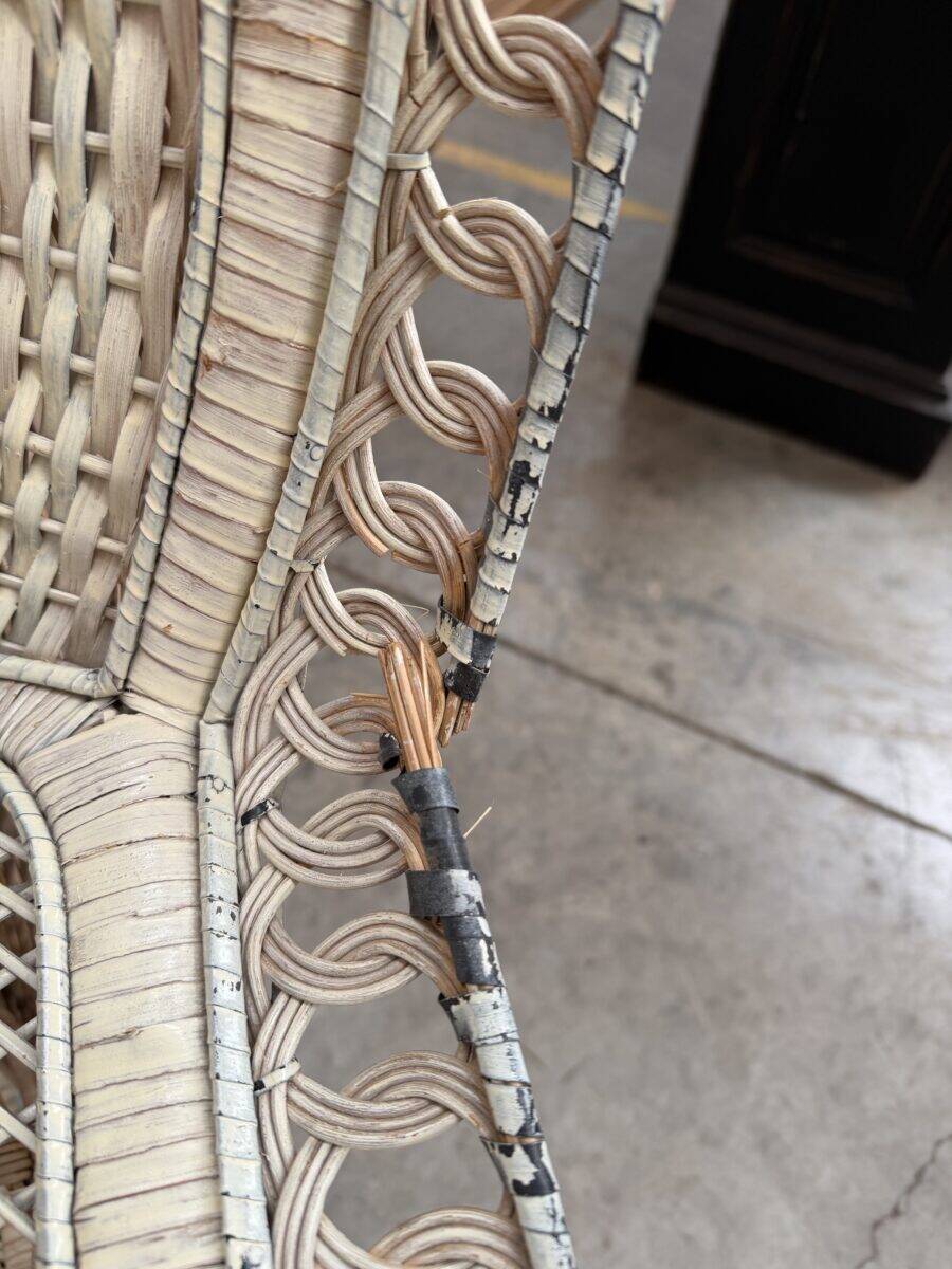 Emmanuelle armchair in wicker and rattan