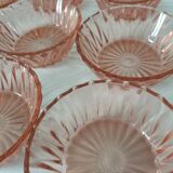 Orange pressed glass cups