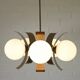 Brutalist Sputnik Hanging Light Vintage Copper Pendant Lamp Yugoslavia 1970