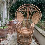 Peacock rattan armchair