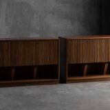 Modernist slatted credenza, Italy, 1960s