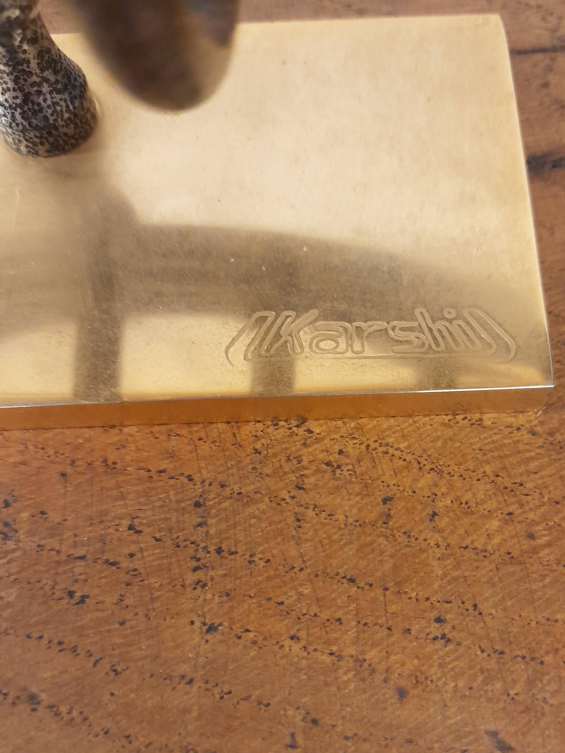 Menorah Hanoukia gold and silver plated, made in Israel by Karshi, 1970