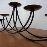 Brutalist Iron Candleholder, 1960s