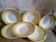 Six vintage plates with yellow and gold décor