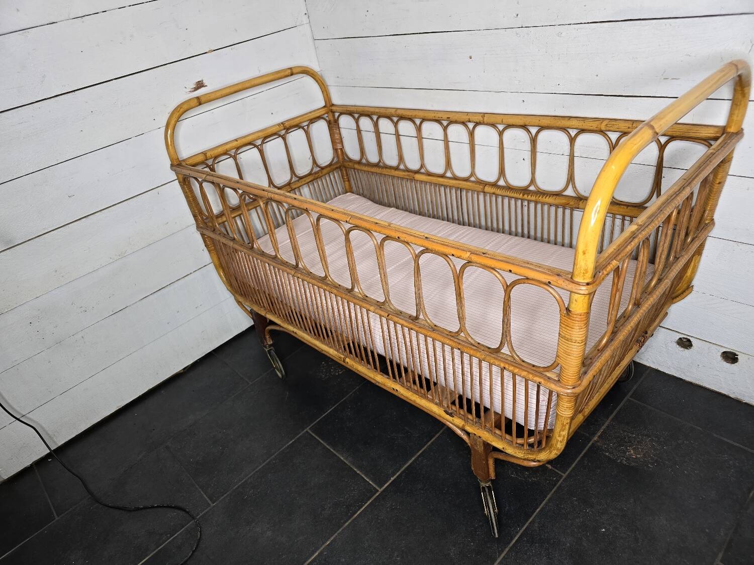 Vintage Rattan Children's Bed