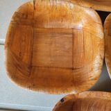5 dishes in pressed laminated wood