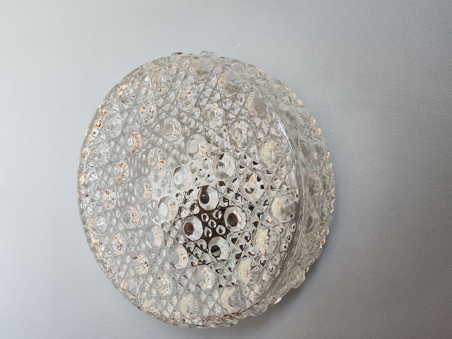 Prisma round ceiling light in vintage glass