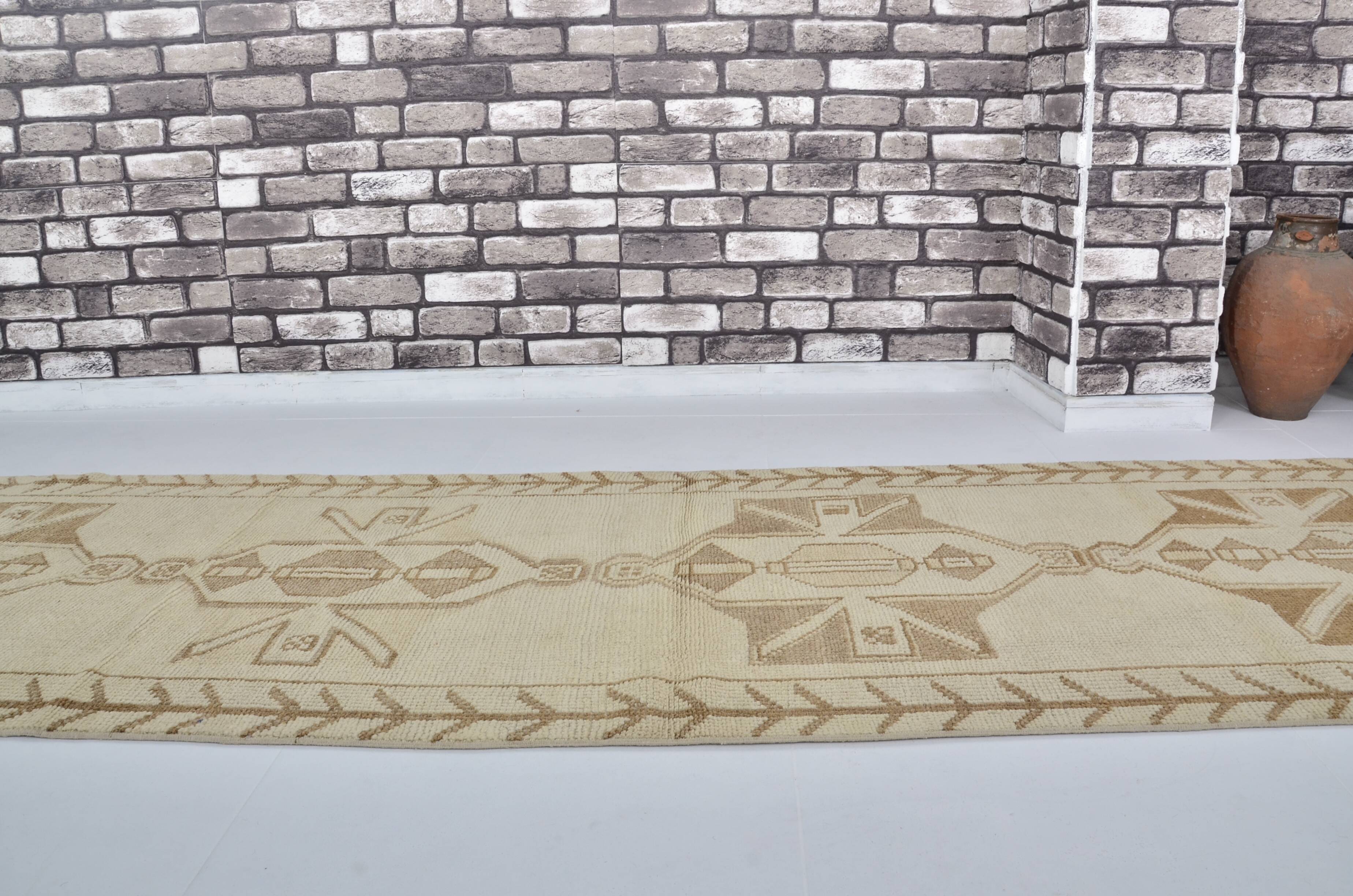 Decorative White Handmade Oushak Runner sku 2079