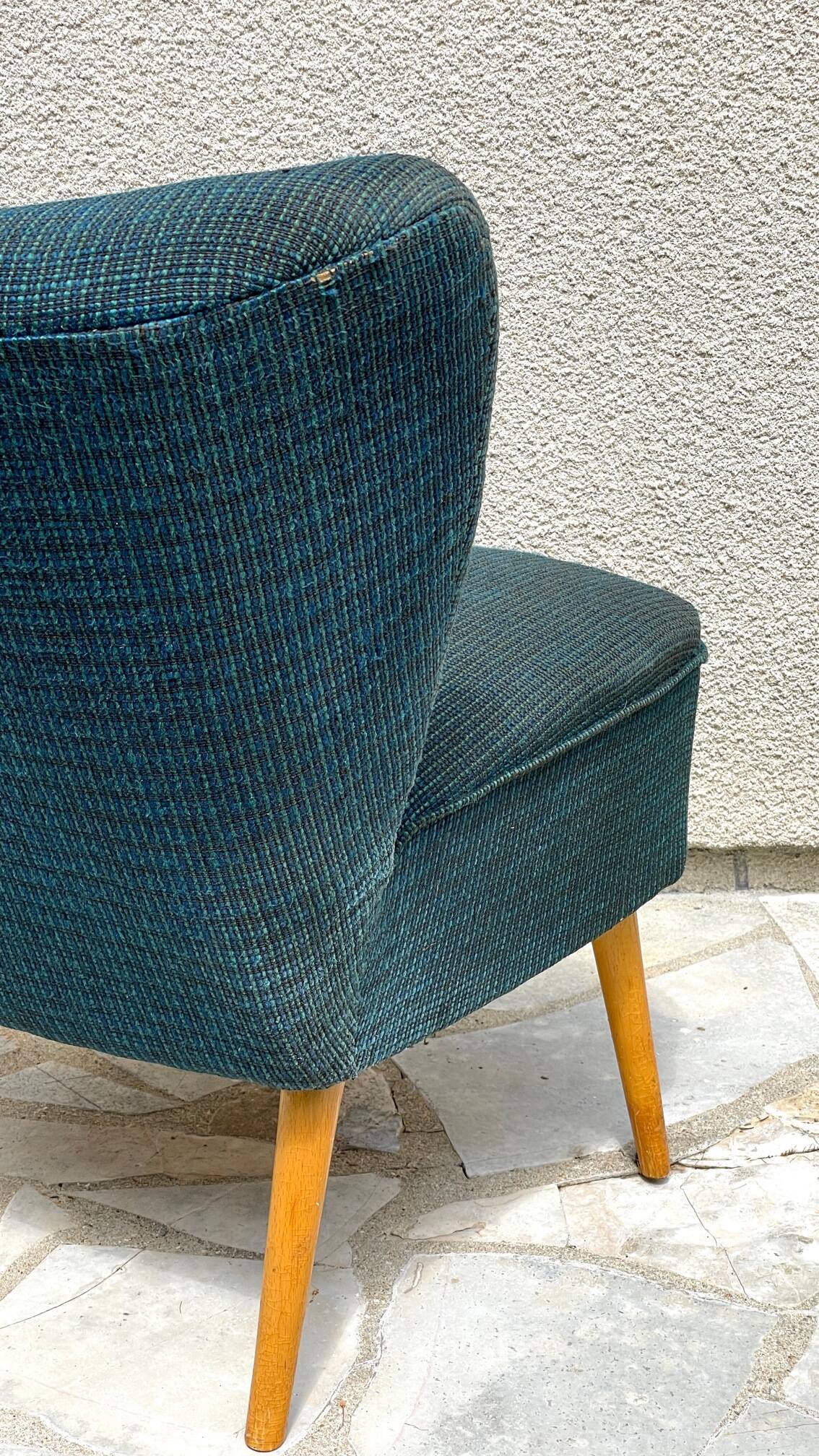Midnight blue vintage cocktail chair