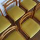 6 chaises velours jaune
