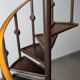 French Floor Lamp with Spiral Staircase, iron and brass, Mid-Century