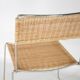 Suite de 4 chaises en osier et chrome