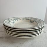 Set of 7 hollow plates Sarreguemines U&C Mozart