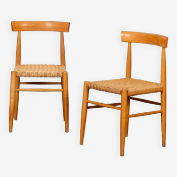 Pair of vintage wooden chairs produced by Krasna Jizba, 1960