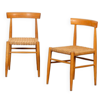 Pair of vintage wooden chairs produced by Krasna Jizba, 1960