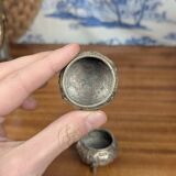 Indian Kutch 800 Silver Open Salt Cellar Pair of 800 Silver Salt Cellars