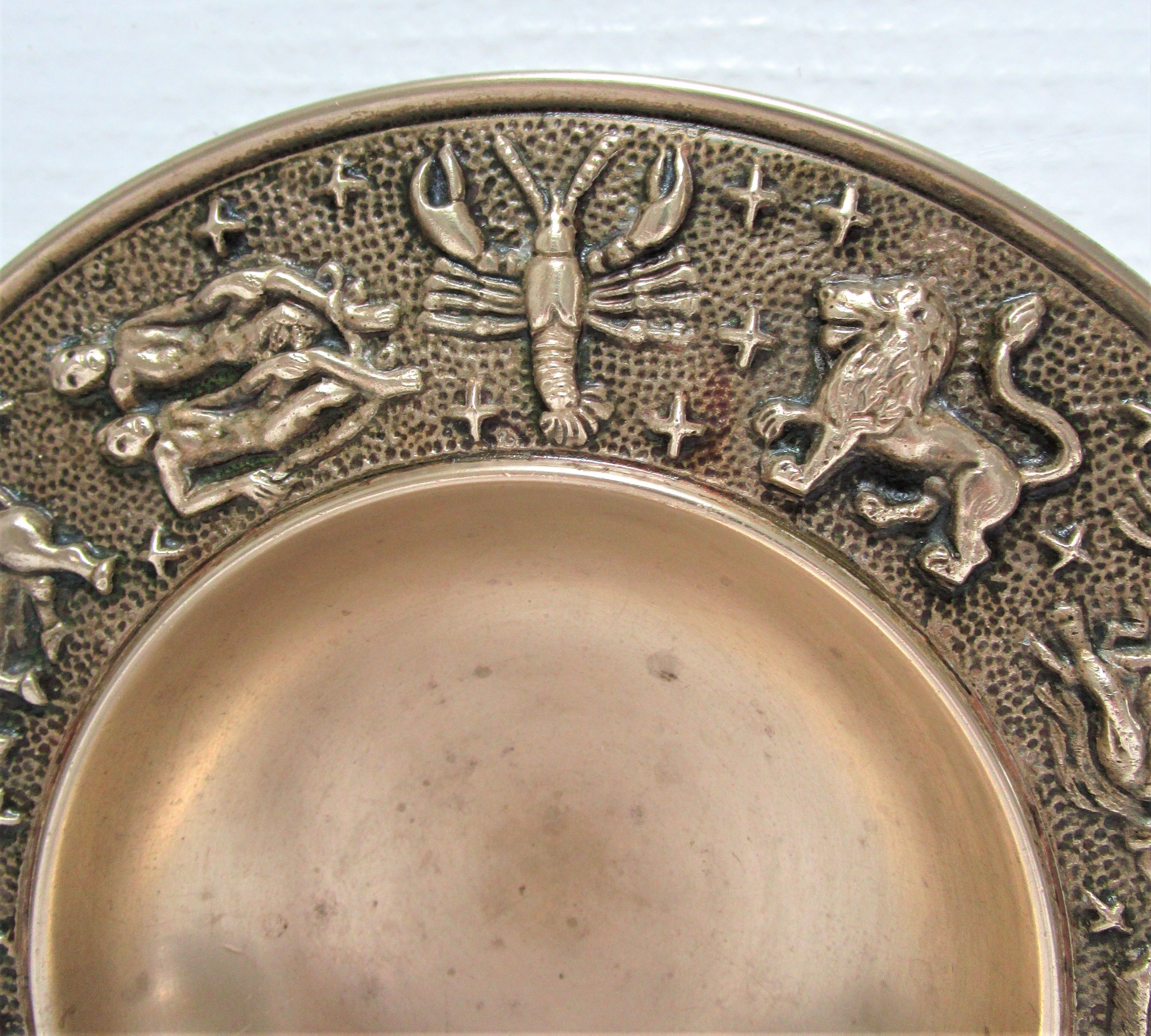 Empty pocket zodiac signs zodiac solid brass 70s