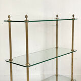 Vintage shelf 70's glass and brass