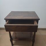 Bedside table solid walnut wood