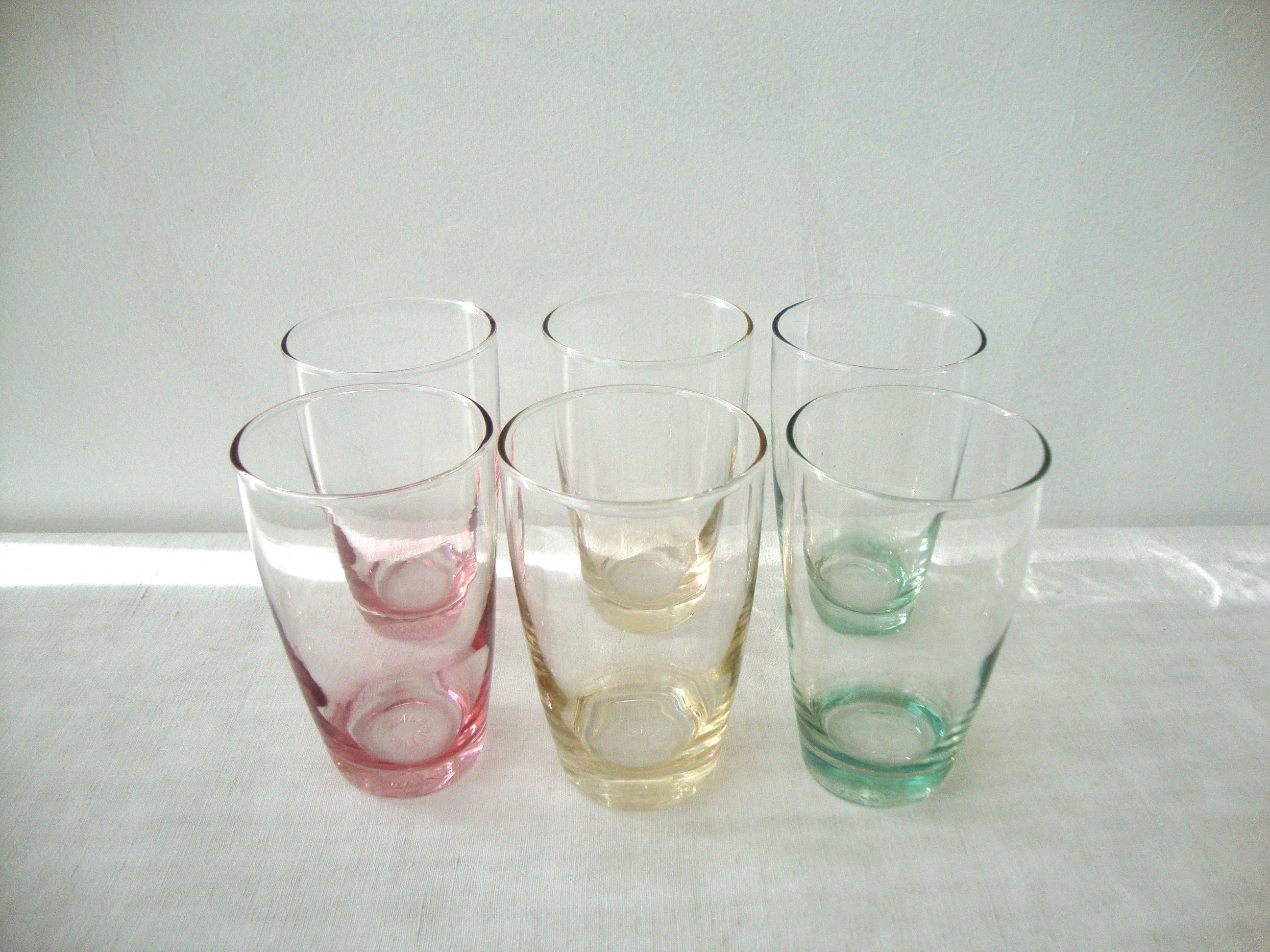 Set of 6 vintage water glasses Lesieur