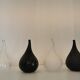 Murano glass vase "Drops" by Stellon Renzo signed Salviati matte black