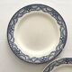 2 antique flat plates made of ironstone "Directoire" Salins