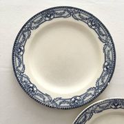 2 antique flat plates made of ironstone "Directoire" Salins