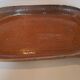 Old glazed terracotta frying pan from the 19th century.
