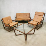 Vintage bamboo rattan lounge set