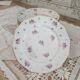 Lot de 12 assiettes à dessert en porcelaine Lourioux Foëcy France décor floral et doré