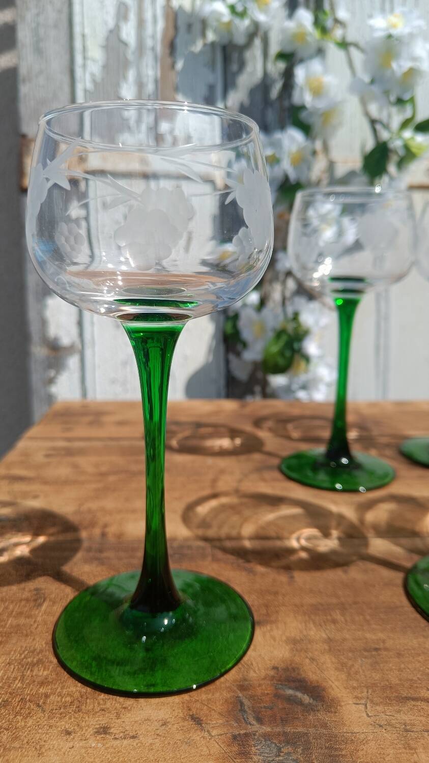 Antique engraved glasses