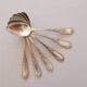 Art Nouveau silver plated metal soup spoons
