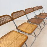 Ensemble de 5 chaises « Plia » par Giancarlo Piretti pour Castelli