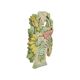 Vintage Fruit Basket with Bow Wood Carving Hand Painted Crackle Wall Decoration 41cm