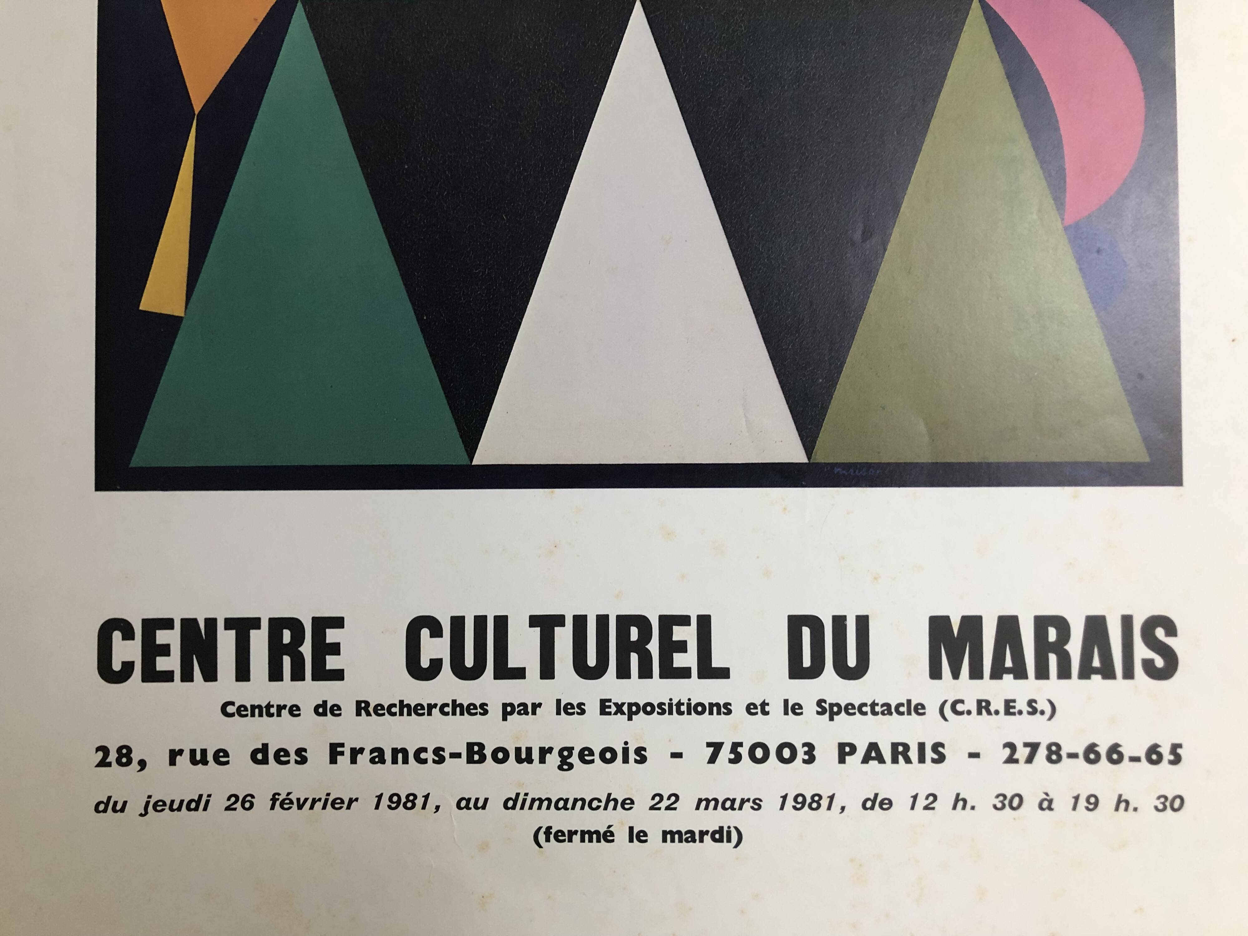 Herbin poster Marais Cultural Center Paris 1981