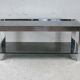 Coffee table steel and smoked glass, France, circa 1970