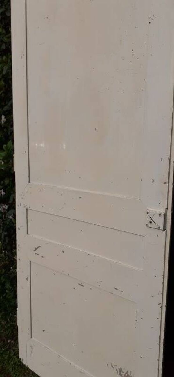 Porte de placard h221xl89,5cm ancienne panneautée, moulurée