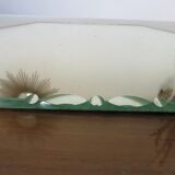 Beveled octagonal mirror, Saint Gobain, Art Deco 40s 50s