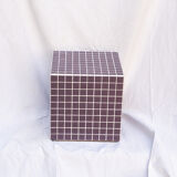 Cube violet table d'appoint 31 x 31 cm