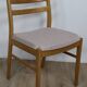 Vintage teak chair with pink top 1960 denmark