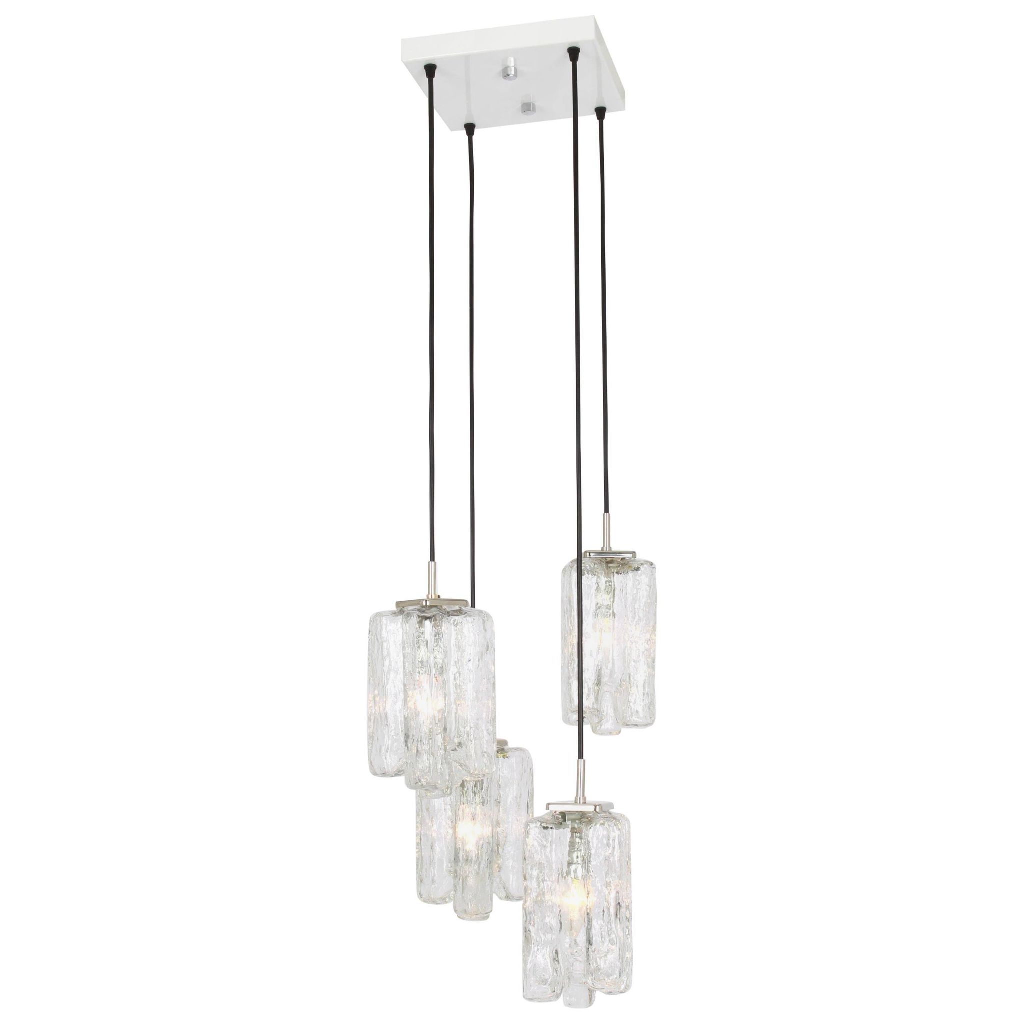 Superb cascading chandelier designed in Murano glass by Kalmar, Austria, 1970s.
