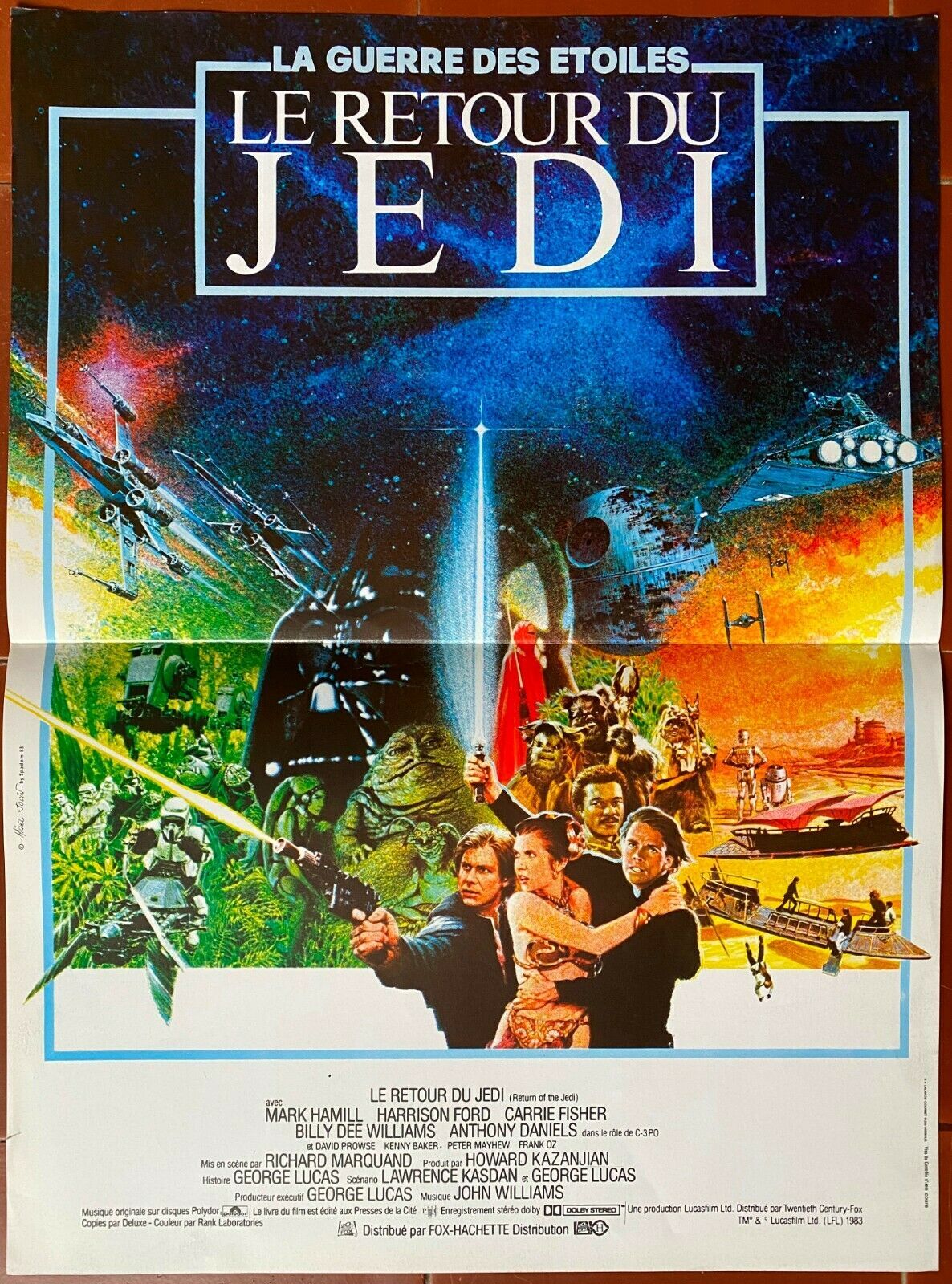 Original movie poster "Return of the Jedi" Star Wars 40x60cm 1983