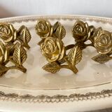 Golden brass napkin rings
