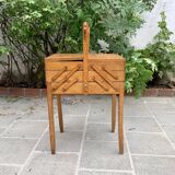 Old large wooden worker - Torck sewing box