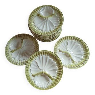 12 antique slipware plates