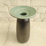 Vintage architectural vase in two-tone ceramic