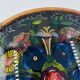 Art Deco painted glass pie dish