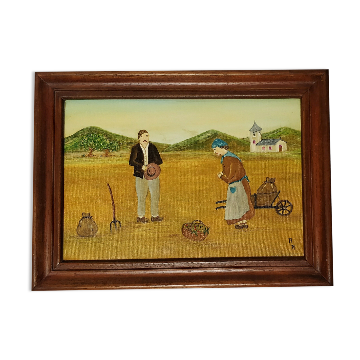 Naïve painting the Angelus