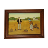 Naïve painting the Angelus