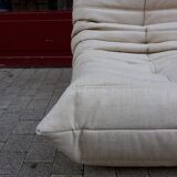 Togo beige wool sofa